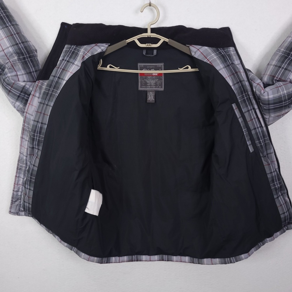 Vintage Eddie Weatheredge Bauer Goose Down Puffer Jacket Women Small Gray Plaid - Picture 7 of 15